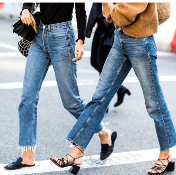 levis high waisted straight leg jeans